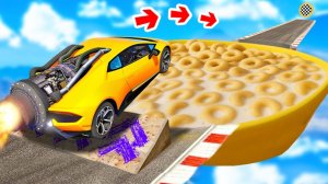 КАК ДАЛЕКО ТАЧКА СМОЖЕТ ПРОЕХАТЬ ЧЕРЕЗ ГИГАНТСКУЮ МИСКУ С ХЛОПЬЯМИ В ГТА 5 ?