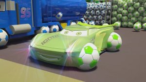 Мультфильм Дисней Тачки Молния Маккуин и Шторм Изучаем цвета и цифры Сборка футбольного мяча и шин