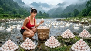 Таймлапс 188 дней. Собираю много утинных яиц для продажи на сельском рынке.