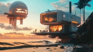 Getaway： SciFi Ambient Music & Sea Soundscape 🎧🌊 for a Galactic Winter Break (Soothing White Noise