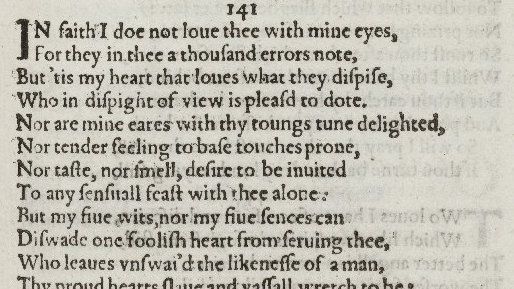 Шекспир, сонет 141