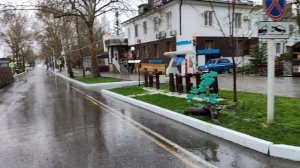 Анапа. Дождливая улица Горького. 7 апреля 2026.