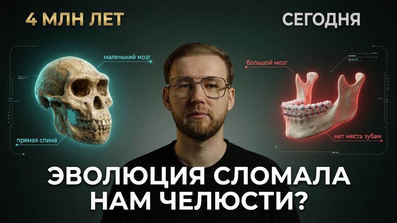 4 миллиона лет эволюции, чтобы ты пошел к ортодонту