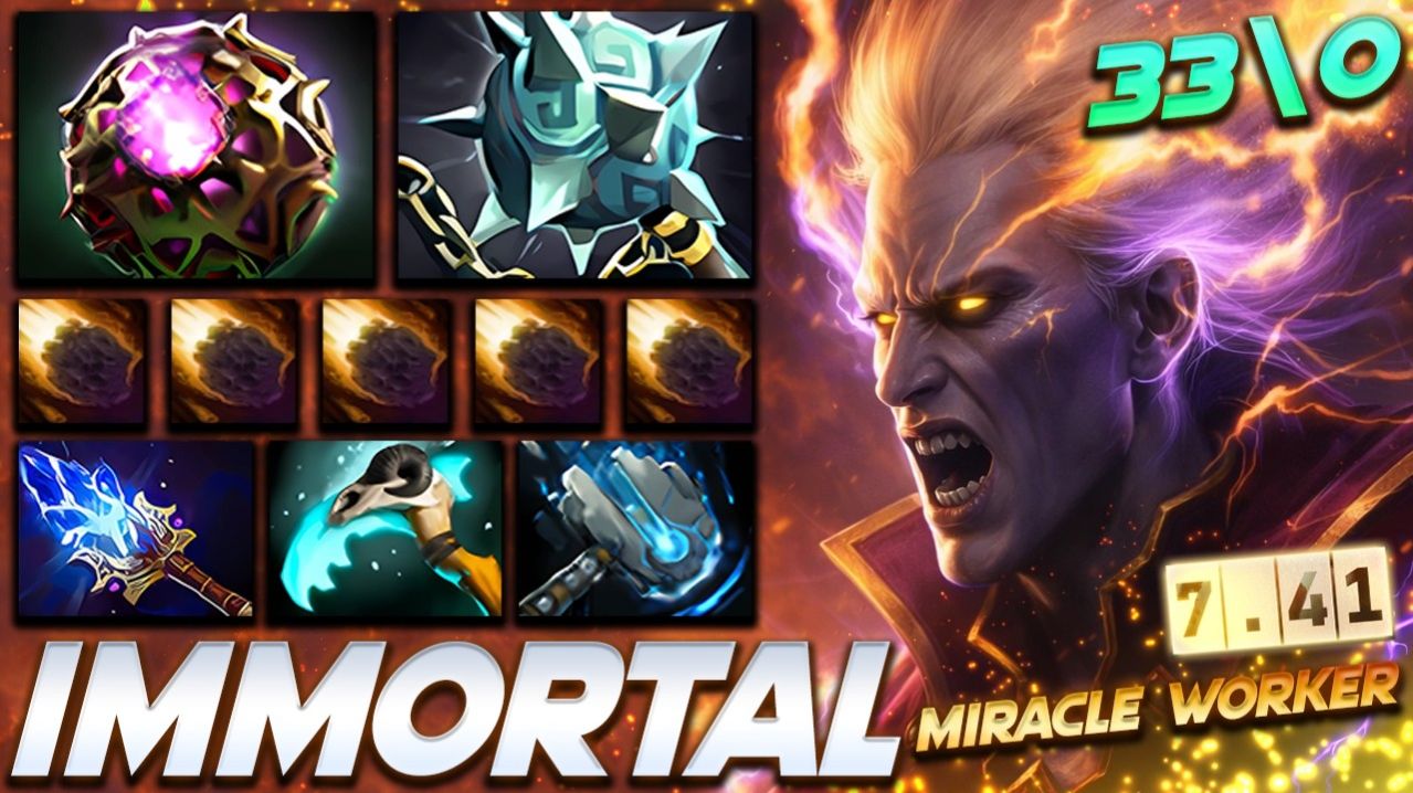 INVOKER 33 0 MIRACLE ACTION — профессиональный геймплей в Dota 2 [Смотри и учись]