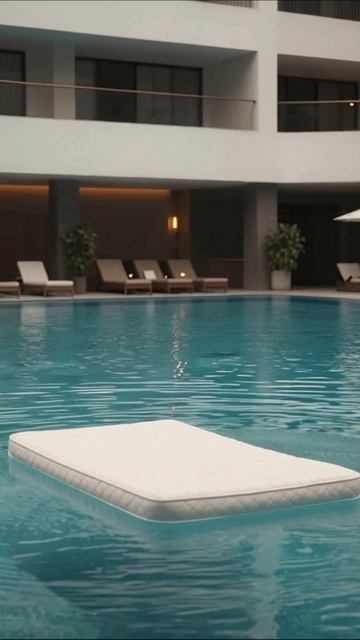 Плавучий матрас в бассейне: идеальное место для отдыха #бассейн #релакс #отпуск