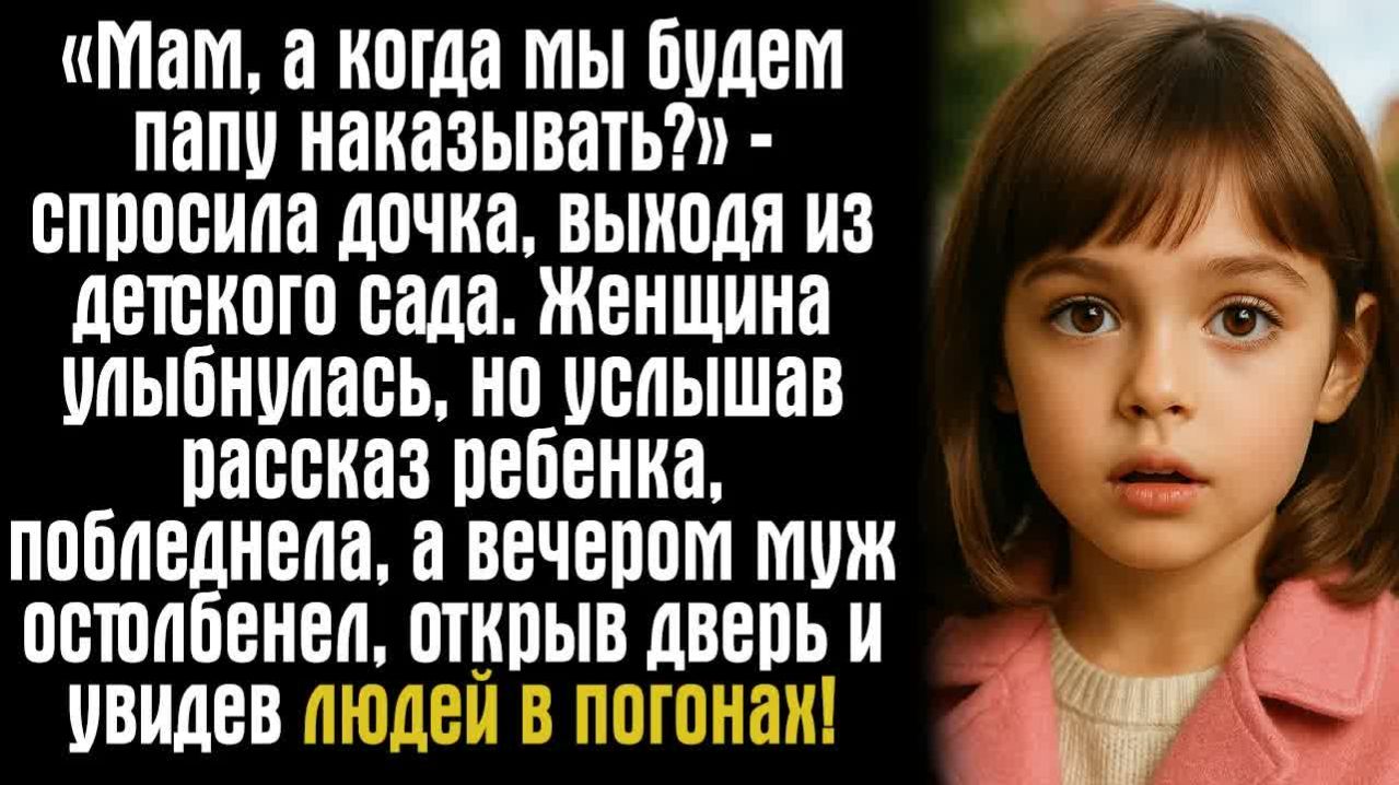 Истории из жизни. Слушать истории.  «Мам, а когда мы будем папу наказывать？» — спросила дочка,