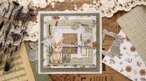 Открытка с кроликом (процесс)