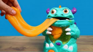 Рыгающий монстр с блендером в животе пожирающий слайм! Кто ЭТО выдумал Belly Busters