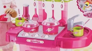 Детская кухня-чемодан. Готовим ужин. Игровой набор / Kitchen suitcase, play set for girls