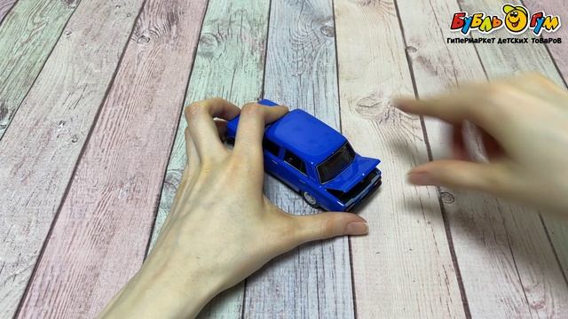 Машина Технопарк Жигули ВАЗ-2101 с инерционным механизмом и открывающимися дверями металл 12см с 3лет - видео