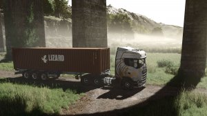 FS25 Scania S770 перевозка контейнера с бревнами