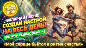 НА ДЕНЬ ПЕСНЮ #105 | Драйвовая ПЕСНЯ-АФФИРМАЦИЯ радость | "Моё сердце бьётся в ритме счастья"