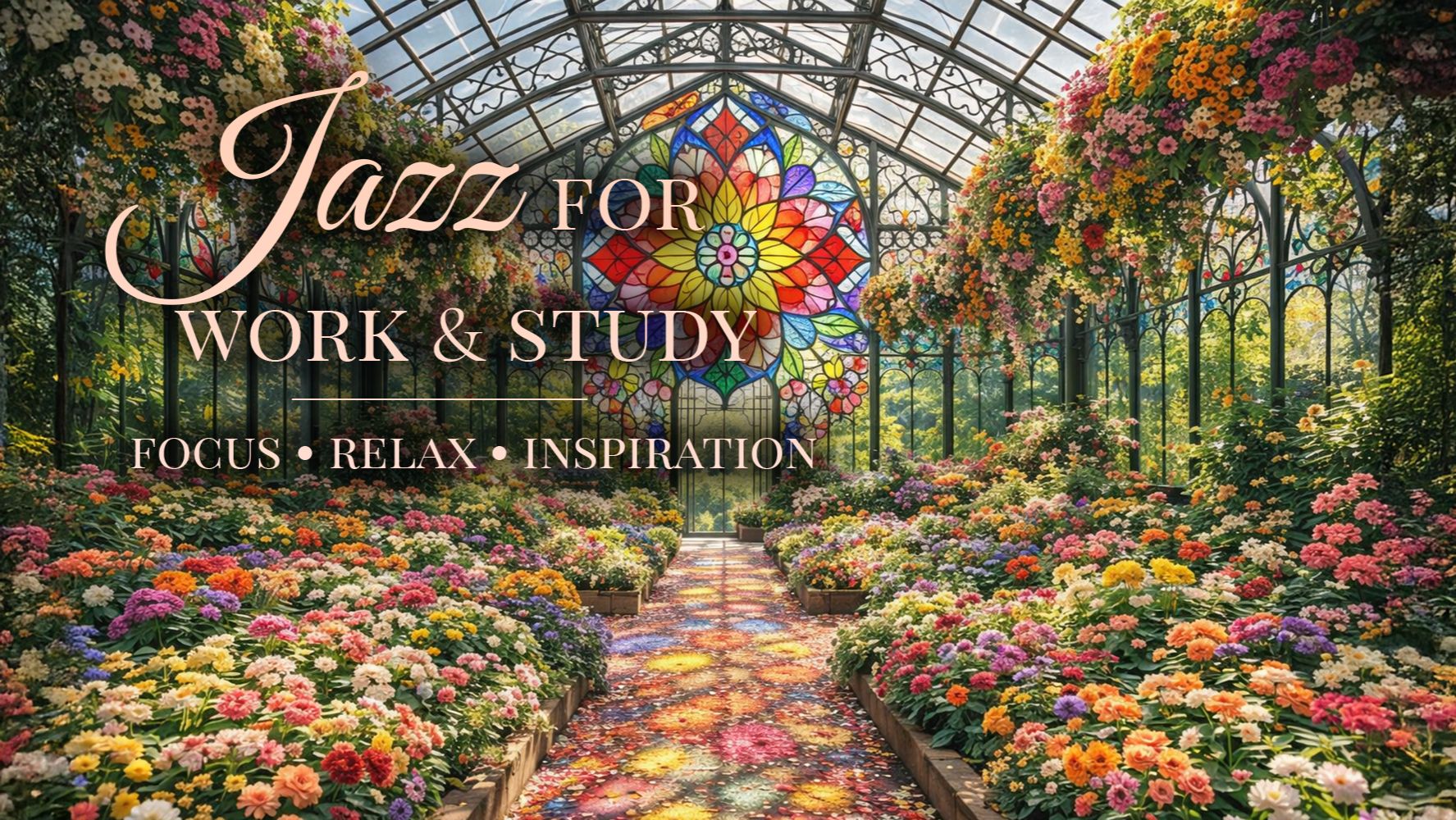 Оранжерея • Фоновая музыка для работы и учёбы 5 часов • Джаз • Фоновое видео • музыка