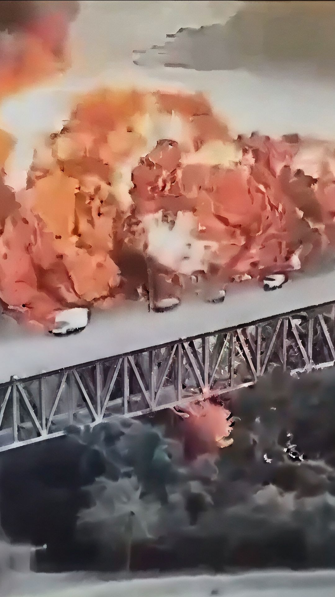 Мощный взрыв на нефтяном танкере во время прохождения под мостом через Панамский канал🔥 СМИ!