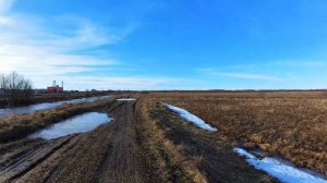 Прогулка по Архангельску. По полям от Гидролизного до Сульфата. Разлив нефтепродуктов. 02.04.2026