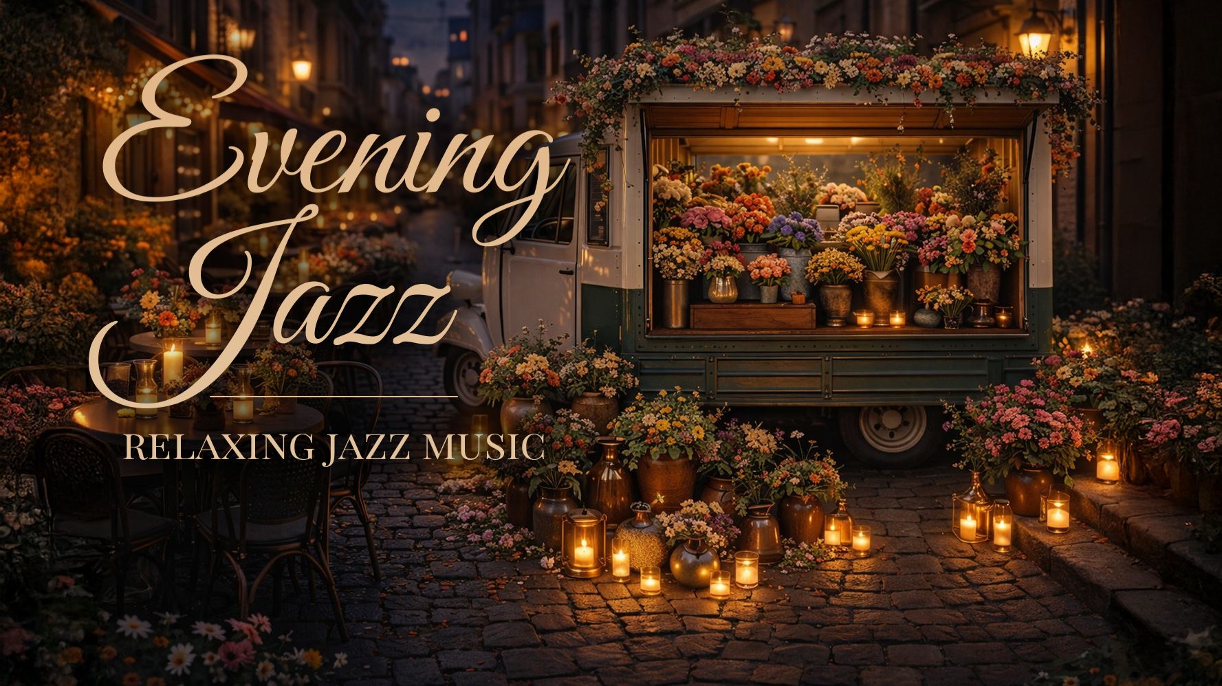 Фургон с цветами • Спокойная музыка 3 часа • Джаз • Фоновое видео • Фоновая музыка • Музыка на вечер