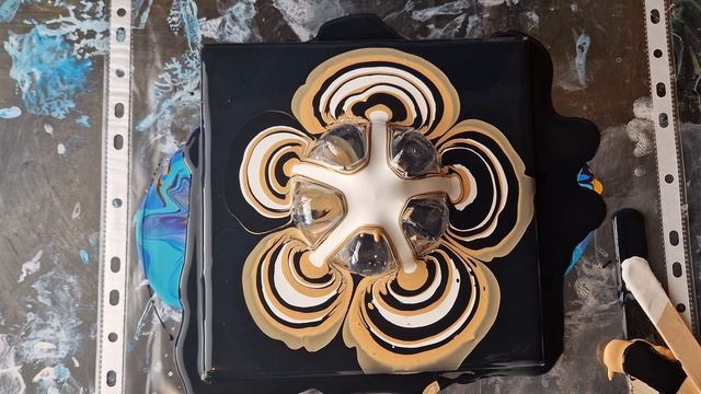 Флюид арт с салфеткой