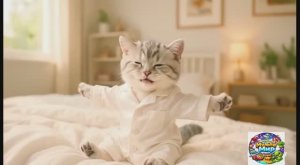 【Трудовой котик Муги】Маленький Чамару идёт в садик: день, полный тревог и нежности от Муги 🐱