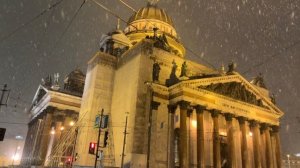 ПРОГУЛКА ПО НОЧНОМУ САНКТ-ПЕТЕРБУРГУ. ПРОСПЕКТ НЕВСКИЙ В СНЕГОПАД. ПИТЕР НОЧЬЮ 2026