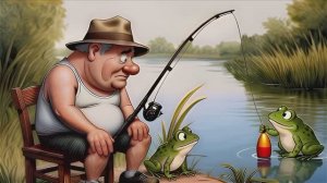 Рыбак и лягушки анекдот