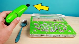 Генеральная уборка у Муравьев при помощи Ложки и Пылесоса для клавиатуры! alex boyko