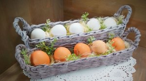 Корзинка для пасхальных яиц своими руками. Плетение для начинающих.