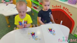 "Космическая ракета" - рисование по дереву для детей младшей группы Funny Ant Malahovka