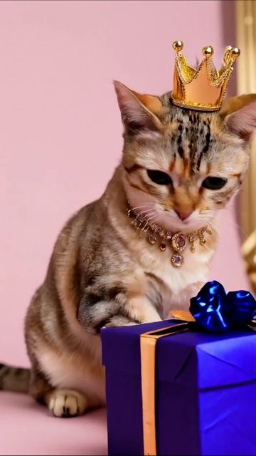 Королевская кошка в украшениях! кошка модныеживотные питомцы
