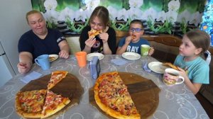 мукбанг 🔥 приготовили 4 вкусных пиццы