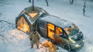 Кемпинг на авто, дождь и снег не помеха.