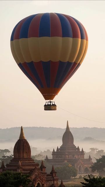 Удивительный полет на воздушном шаре над Баганом #воздушныйшар #Баган #приключения