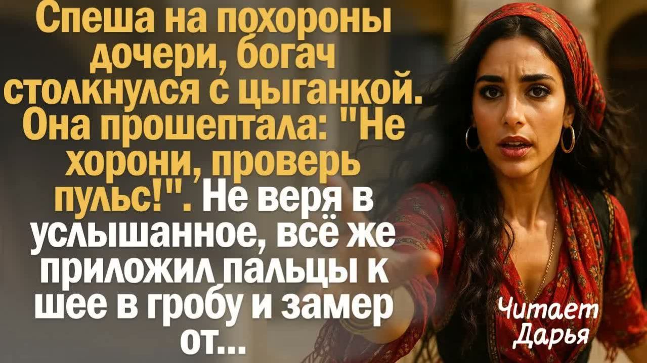 Истории из жизни. Слушать истории. Спеша на похороны дочери. Богач столкнулся с цыганкой. Она