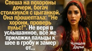 Истории из жизни. Слушать истории. Спеша на похороны дочери. Богач столкнулся с цыганкой. Она