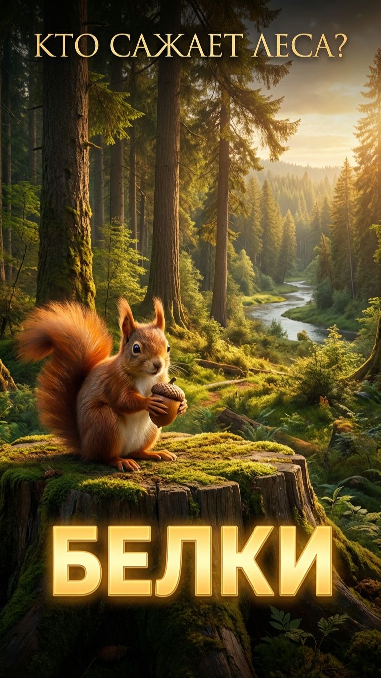 Белки сажают леса! И даже не знают об этом 😱 #наука #белки