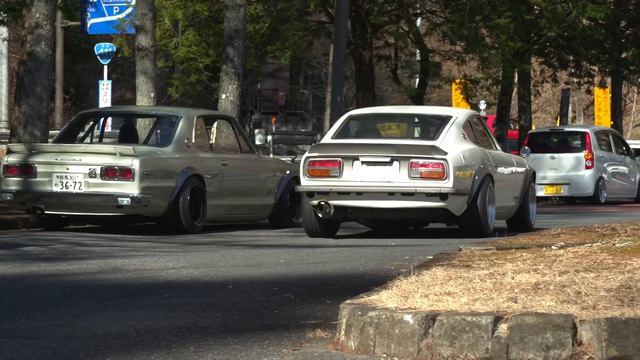 Встреча владельцев японских ностальгических автомобилей в Окутаме,