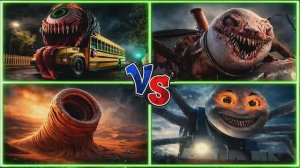 ПАРОВОЗИК ТОМАС и Чух-Чух ЧАРЛЬЗ 🆚 ШКОЛЬНЫЙ АВТОБУС и ЧЕРВЬ мультик битва