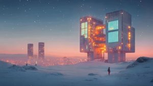 Frost： Cozy SciFi Ambient Music ❄️💫 for Relaxing Winter Nights (Calming White Noise)-(1080p25)