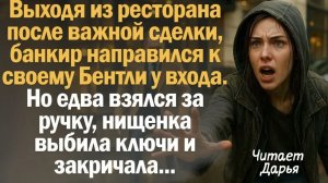Истории из жизни. Слушать истории. Выходя из ресторана после важной сделки, банкир направился к
