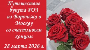 Путешествие букета роз из Воронежа в Москву