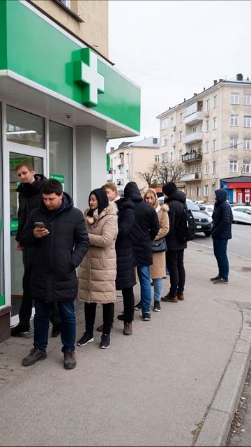 Ожидание в серых буднях: как очереди в аптеку стали новым нормальным #пандемия #очередь #стресс