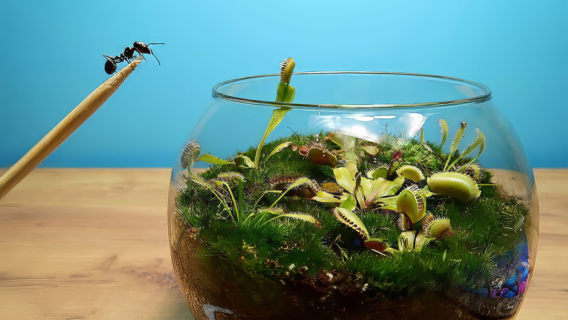 Приключения муравьев в террариуме с хищными растениями! Кто выживет?