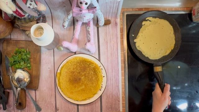 УТРО. НУТОВЫЕ БЛИНЧИКИ и ЯИЧНЫЙ ПАШТЕТ