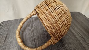 Плетеная корзина из бумажной лозы. МК