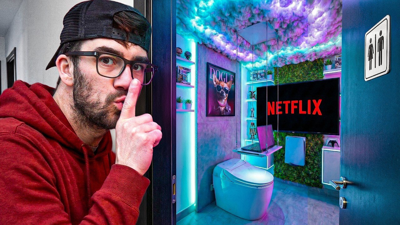 ⚡Превращаю Ванную в СЕКРЕТНУЮ ИГРОВУЮ КОМНАТУ 🎮