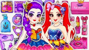 🎀Бумажный DIY🎀 ДЕВУШКИ KPOP ОХОТНИЦЫ НА ДЕМОНОВ Превращаются в балерин 🩰 РУМИ, Мира Макияж 💄