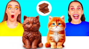 Челлендж. Шоколадная Еда vs Настоящая еда | Удивительные Лайфхаки и Хитрости