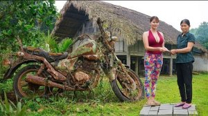 Талантливая девушка отреставрировала списанный мотоцикл Daelim Vs. Жизнь во Вьетнаме