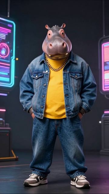 Стильный гипопотам: Модные тенденции #гипопотам #мода #стилизация