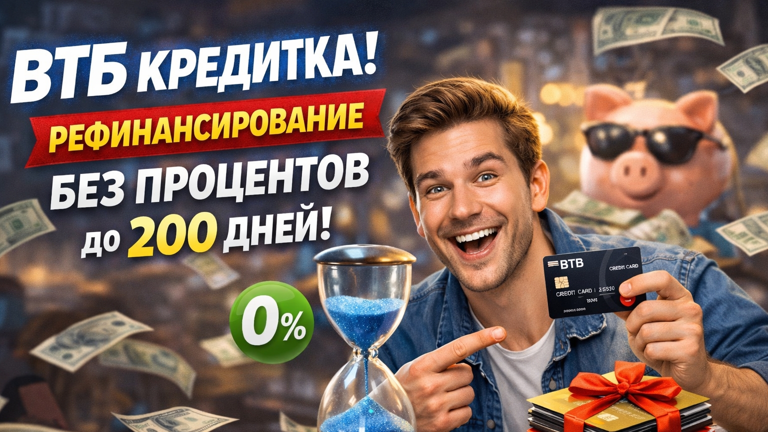 ВТБ кредитка: рефинансирование БЕЗ процентов до 200 дней