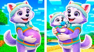 😳 ЭВЕРЕСТ БЕРЕМЕННА и РОДИЛА РЕБЁНКА ЩЕНЯЧИЙ ПАТРУЛЬ в МАЙНКРАФТ МУЛЬТИК